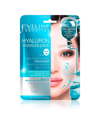 Kasvonaamio Eveline Hyaluron Moisture Pack 20 ml