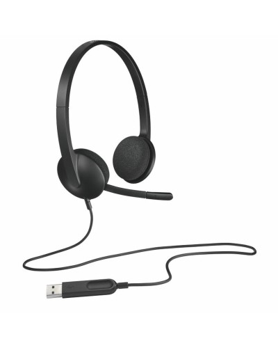 Hoofdtelefoon met microfoon Logitech 981-000475 Zwart