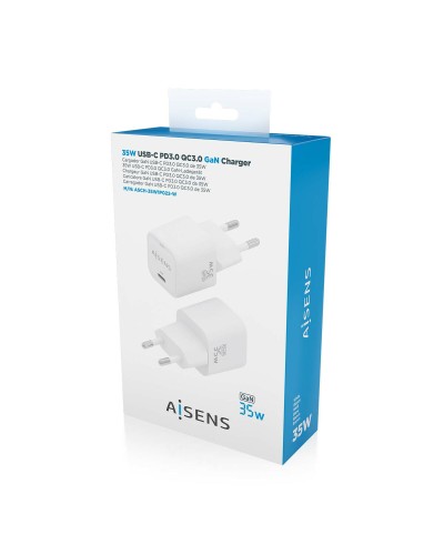 Wall Charger Aisens ASCH-35W1P022-W White Multicolour 35 W