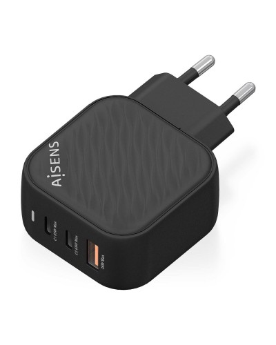 Caricabatterie da Parete Aisens ASCH-65W3P027-BK Nero Multicolore 65 W
