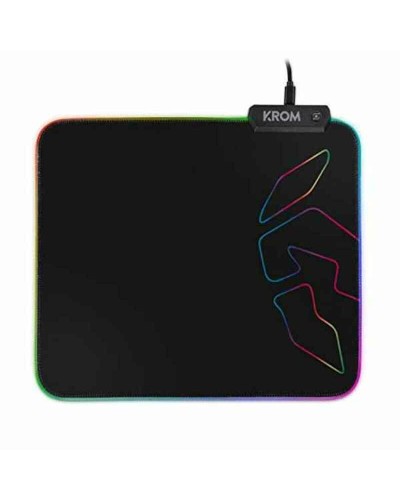 Musmatta med LED-belysning Krom Knout RGB Svart