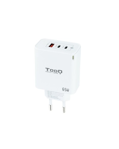 Väggladdare TooQ TQWC-GANQC2PD65WT Vit 65 W