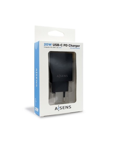 Charger Aisens ASCH-1PD20-BK Black 20 W