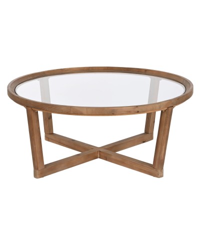 Centre Table Home ESPRIT Crystal Fir 100 x 100 x 43 cm