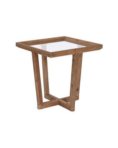 Beistelltisch Home ESPRIT Braun Kristall Tanne 58 x 58 x 60 cm