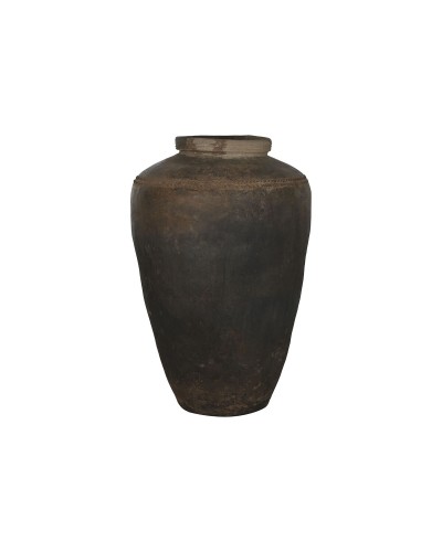 Jarrón Home ESPRIT Marrón Cerámica Terracota Pieza única 80 X 80 X 130 CM