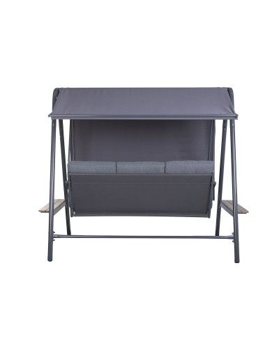 Bank Home ESPRIT Braun Dunkelgrau Stahl Polywood 215 X 120 X 180 CM