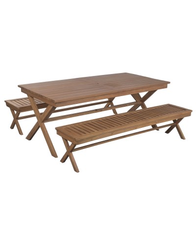 Table de Salle à Manger Home ESPRIT Marron Teck 200 x 100 x 78 cm