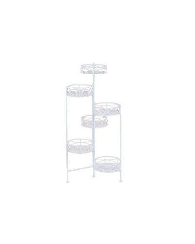 Planter Home ESPRIT White Iron 23 x 23 x 102 cm