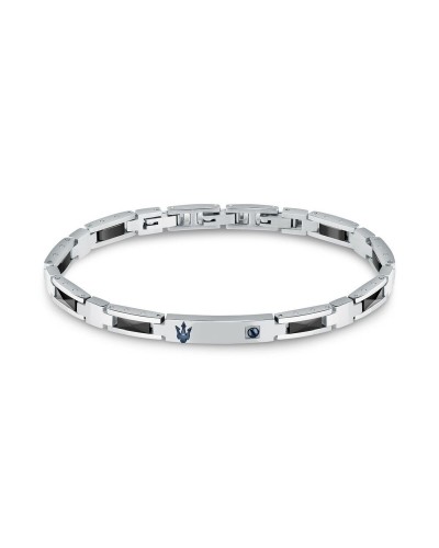 Miesten rannekorut Maserati JM423ATZ28 Hopea Hopeinen