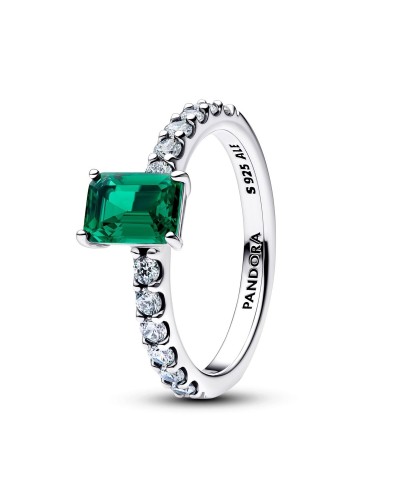 Anello Donna Pandora 194506C01-52 Argentato Verde 12