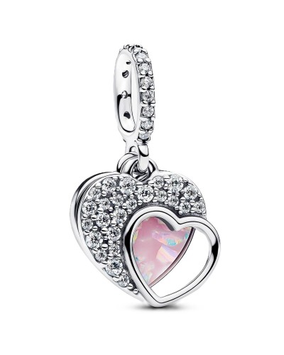 Naisten helmet Pandora 794456C01 Pinkki Hopeinen