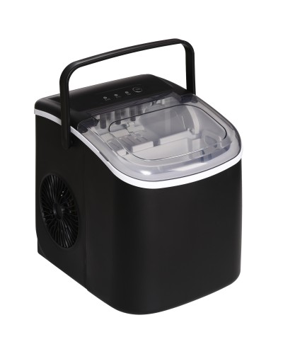  Macchina del Ghiaccio da 9 Cubetti in 6-12 Minuti con Cestello e Paletta Inclusi, 23.8x30.5x29 cm, Nero