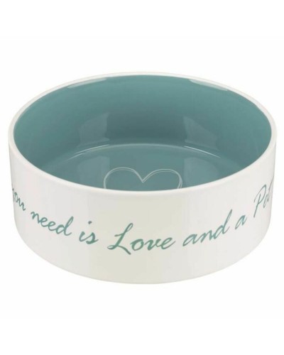 Dog Feeder Trixie White Turquoise 1,4 L