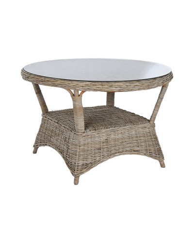 Table de Salle à Manger Home ESPRIT Rotin 120 x 120 x 82 cm