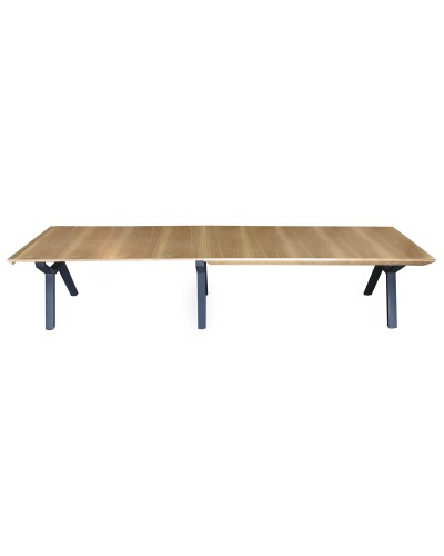 Dining Table Home ESPRIT Brown Black Metal MDF Wood 200 x 100 x 75 cm
