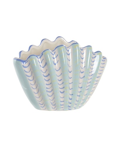Vaas Home ESPRIT Hemelsblauw Keramiek Schelp Mediterrane 22 X 11,3 X 15 CM