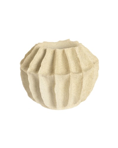 Vaso Home ESPRIT Beige Resina Mediterraneo 26 x 26 x 21 cm