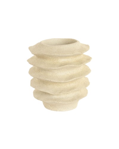 Vase Home ESPRIT Beige Harz Urban 22 x 22 x 23 cm