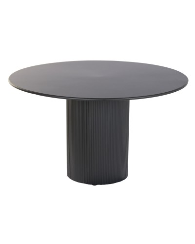 Tavolo da Pranzo Home ESPRIT Nero Metallo 130 x 130 x 75 cm