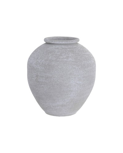 Vase Home ESPRIT Grey Metal Worn 35 x 35 x 38 cm