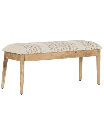 Hocker Home ESPRIT Beige Bunt Mango-Holz 113 X 35 X 45 CM