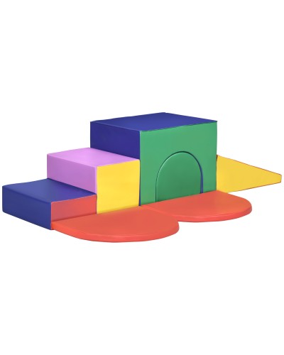  Set da Gioco per Bambini 12-36 Mesi da 7 Blocchi Multicolore in PU e EPE, 170x130x40 cm