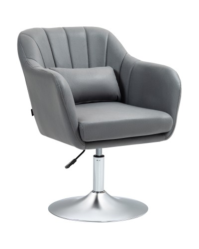  Sedia per Scrivania Girevole con Altezza Regolabile Cuscino Lombare, Tessuto Tecnico, Grigio