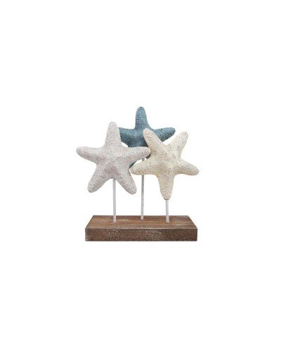 Decoratieve figuren Home ESPRIT Blauw Wit Mediterrane Sterren