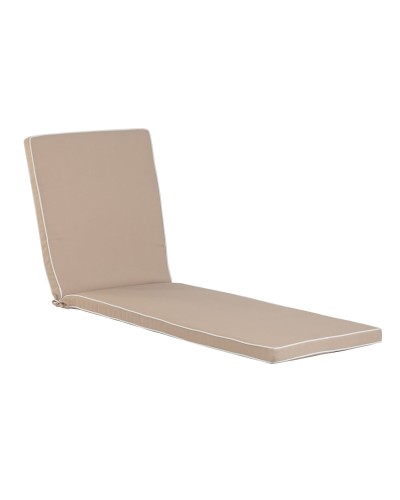 Cojín para Tumbona Home ESPRIT Blanco Beige Jardín 190 x 60 x 5 cm