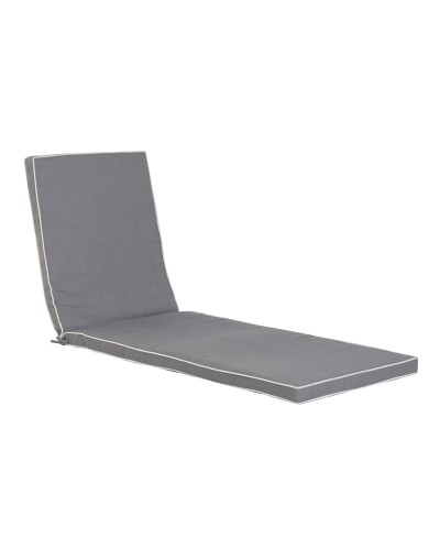 Liegestuhlkissen Home ESPRIT Weiß Hellgrau Garten 190 x 60 x 5 cm