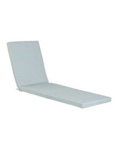 Cuscino per Lettino Home ESPRIT Azzurro Bianco Giardino 190 x 60 x 5 cm