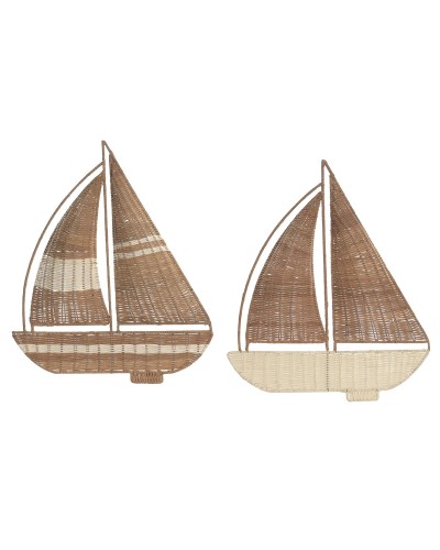 Wanddecoratie Home ESPRIT 50 x 5 x 60 cm (2 Stuks)