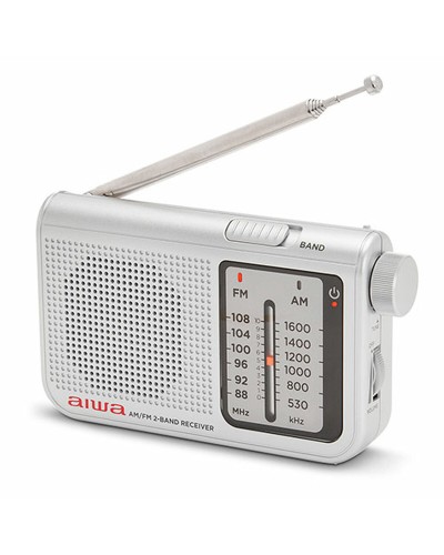 Radio Portátil Aiwa RS-55SL Gris Plata AM/FM