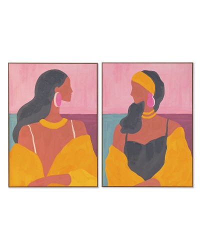 Cadre Home ESPRIT Moderne chica 100 x 4 x 140 cm (2 Unités)