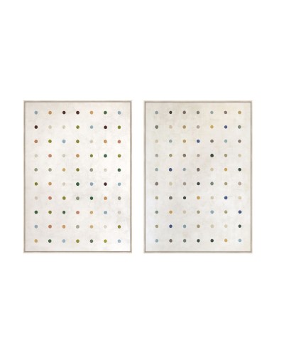 Cuadro Home ESPRIT Blanco Moderno 100 x 4 x 140 cm (2 Unidades)