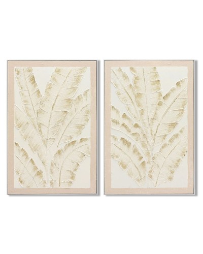 Painting Home ESPRIT White Beige Palms Tropical (2 Units)