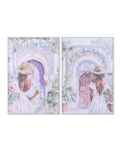 Quadro Home ESPRIT Arabo chica 80 x 3,5 x 120 cm (2 Unità)