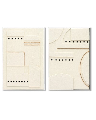 Bild Home ESPRIT Weiß Moderne Skandinavisch 62 x 4,5 x 92 cm (2 Stück)