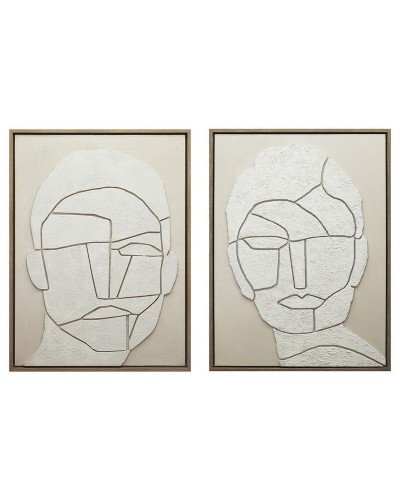 Painting Home ESPRIT White Beige Scandinavian (2 Units)