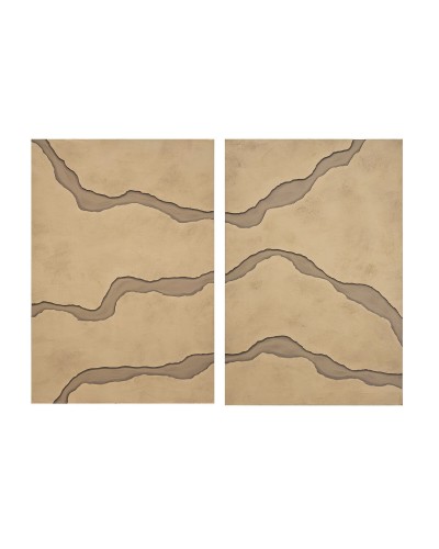 Quadro Home ESPRIT Beige Moderno 80 x 3,5 x 120 cm (2 Unità)