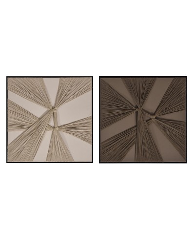 Painting Home ESPRIT Beige Modern 60 x 3 x 60 cm (2 Units)