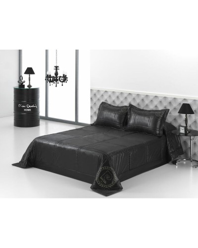 Hosteline BLACK LINE Quilted Bedspread in Black for Single Bed (2 Pieces)
