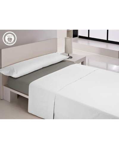 Verstelbaar onderlaken Happy Home LISOS COTTON Grijs Bed van 105