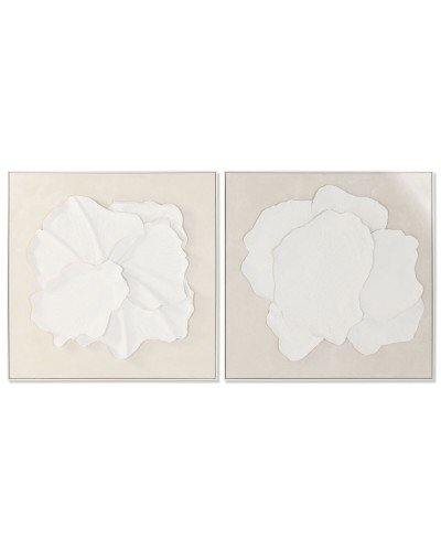 Painting Home ESPRIT White Beige Abstract Scandinavian 102,5 X 4,5 X 102,5 CM (2 Units)