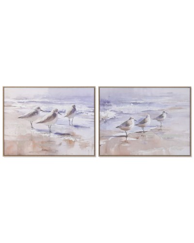 Bild Home ESPRIT Strand Mediterraner Mit Relief 80 x 2,5 x 60 cm (2 Stück)