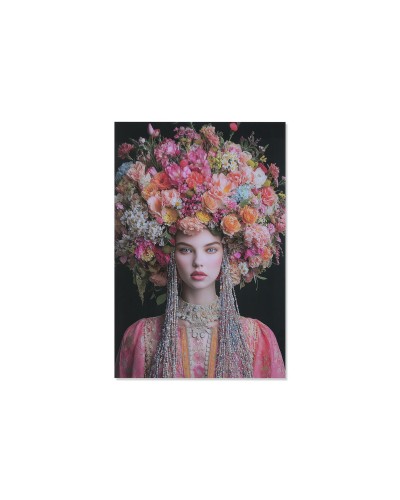 Painting Home ESPRIT Flowers 80 x 0,4 x 120 cm