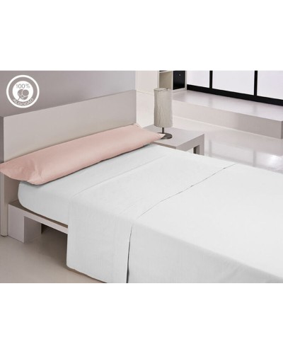 Federa Happy Home in puro cotone - 144 fili - Matrimoniale - Rosa - 45 x 70 cm (set da 2)