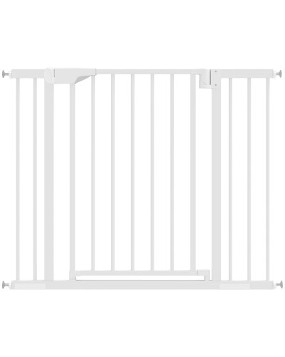  Cancellino di Sicurezza per Bambini e Animali, Chiusura Automatica e Montaggio a Pressione, 76-103x76 cm, Bianco