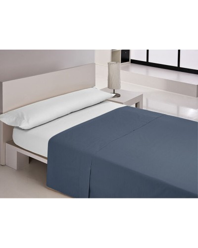 Lenzuolo Superiore Happy Home Singolo Blu Marino in Cotone